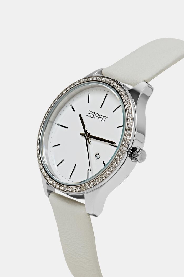Edelstahluhr mit Lederarmband