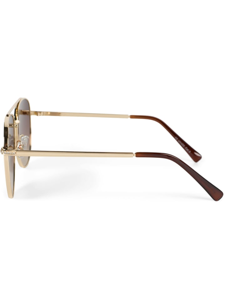 styleBREAKER Piloten Sonnenbrille in Gold / Braun Verlauf günstig kaufen onesize