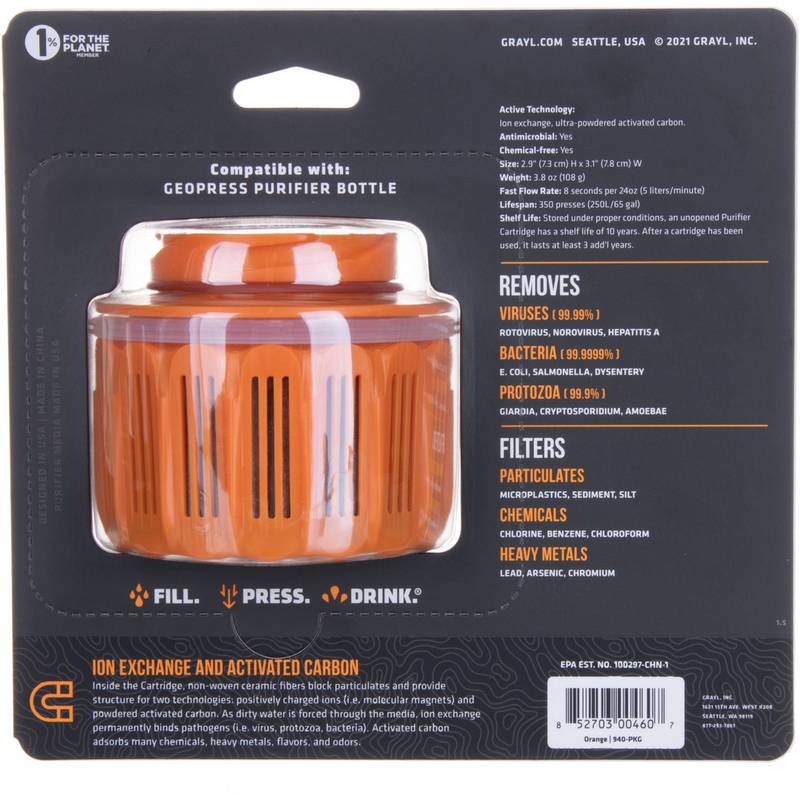 Grayl Geopress Purifier Cartridge Wasserfilter