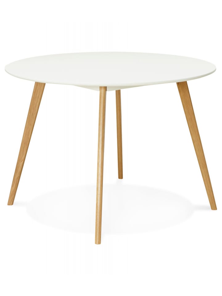 KADIMA DESIGN Runder Esstisch AMY | Skandinavischer Holztisch für 6 Personen in Weiß günstig kaufen onesize