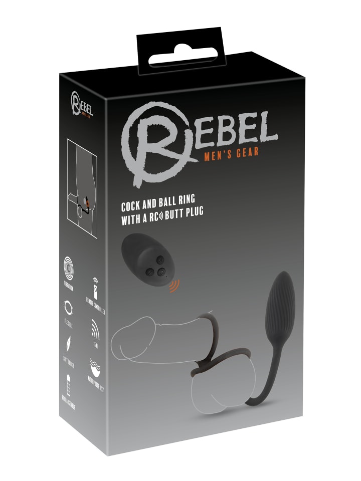 Rebel Vibro-Analplug Rings with a RC B-Plug in schwarz günstig kaufen 24,5