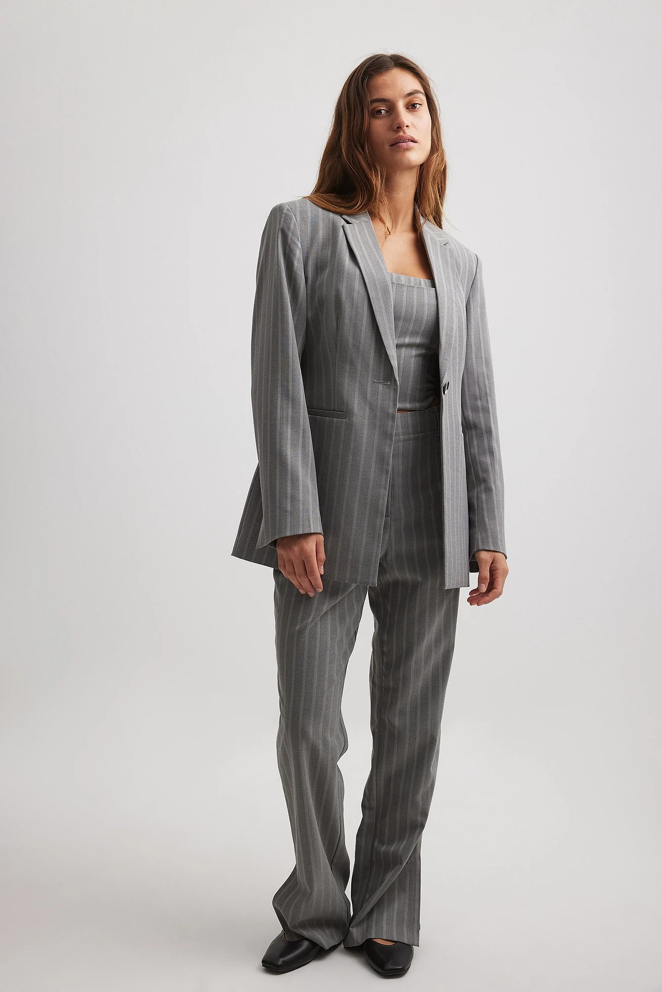 Taillierter Blazer mit Streifen