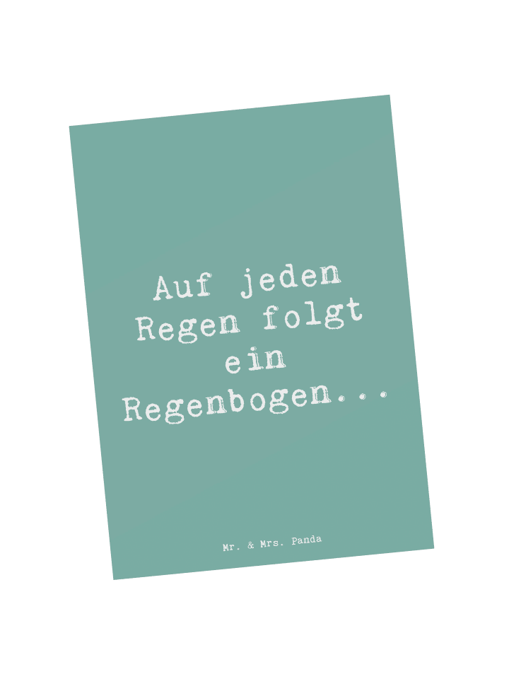 Mr. & Mrs. Panda Postkarte Spruch Mit Enttäuschungen umgehen mit... in Meeresbrise günstig kaufen onesize