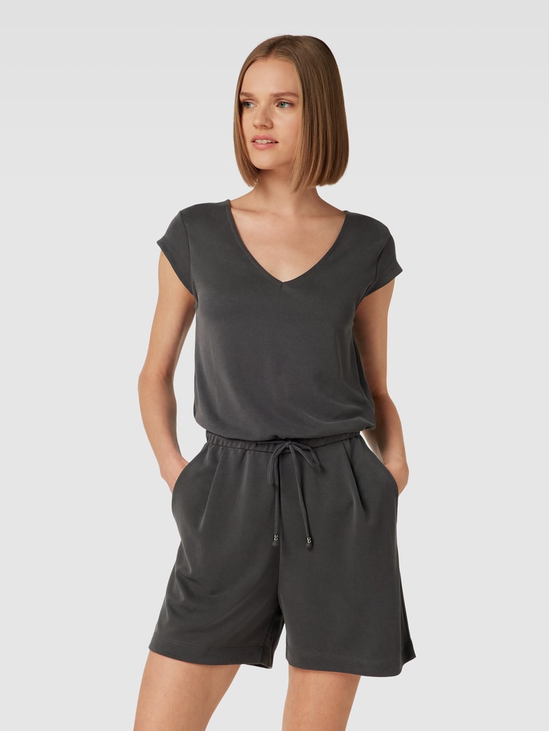 Playsuit mit Tunnelzug in anthrazit