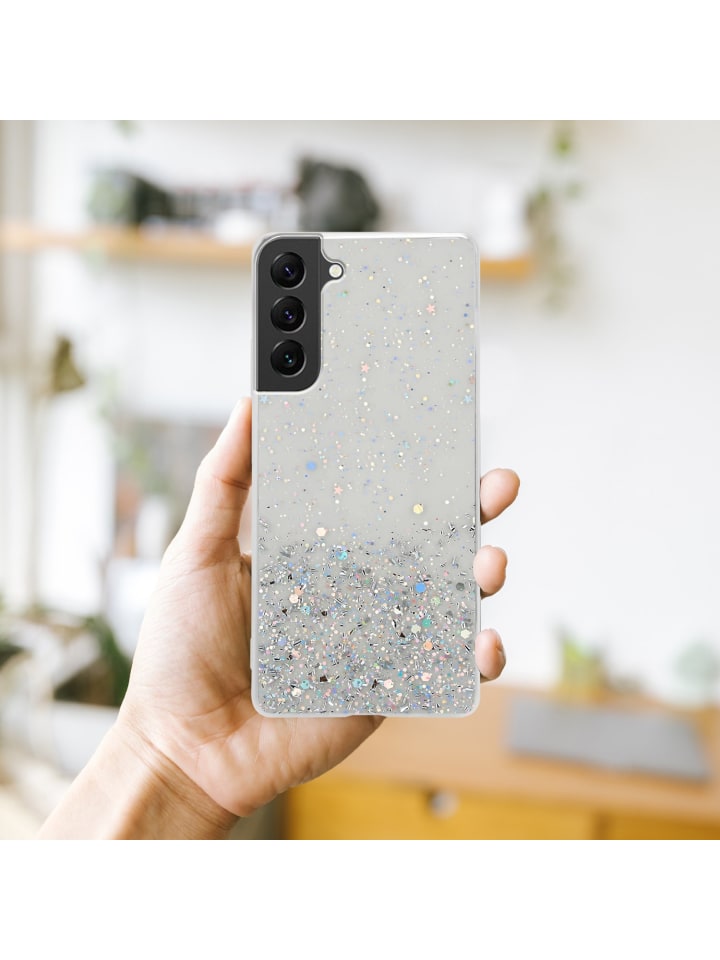 cadorabo Hülle für Samsung Galaxy S22 PLUS Glitter in Transparent mit Glitter günstig kaufen onesize