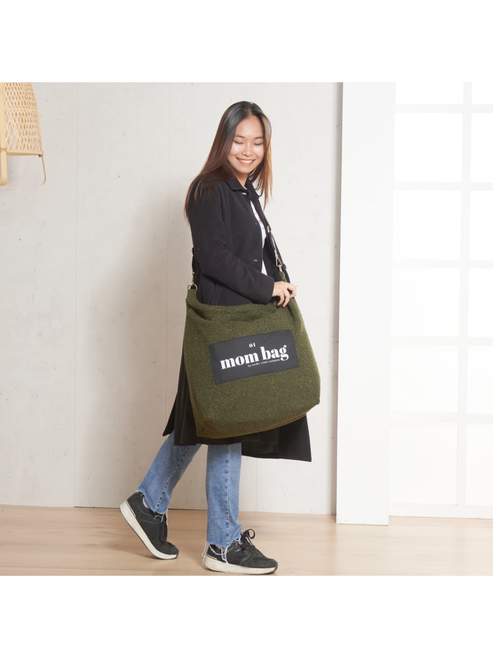 nordic coast company  Mom Bag Wickeltasche Teddy Oliv günstig kaufen onesize