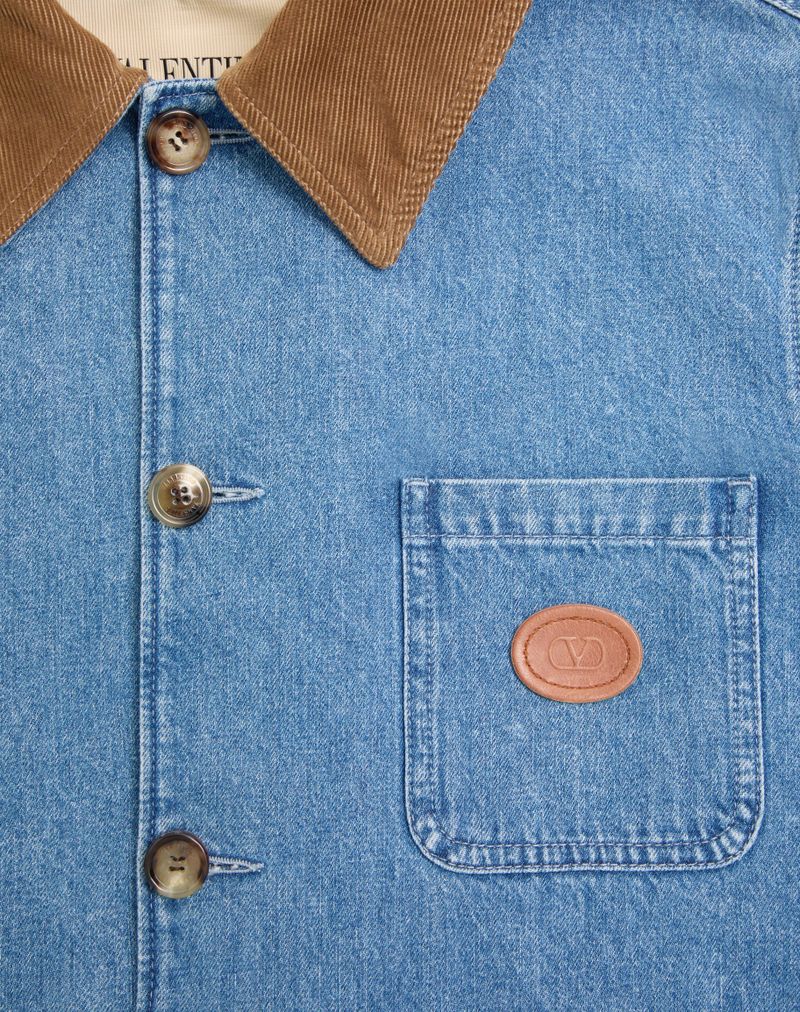 Valentino Denim skjortejakke med VLogo Patch