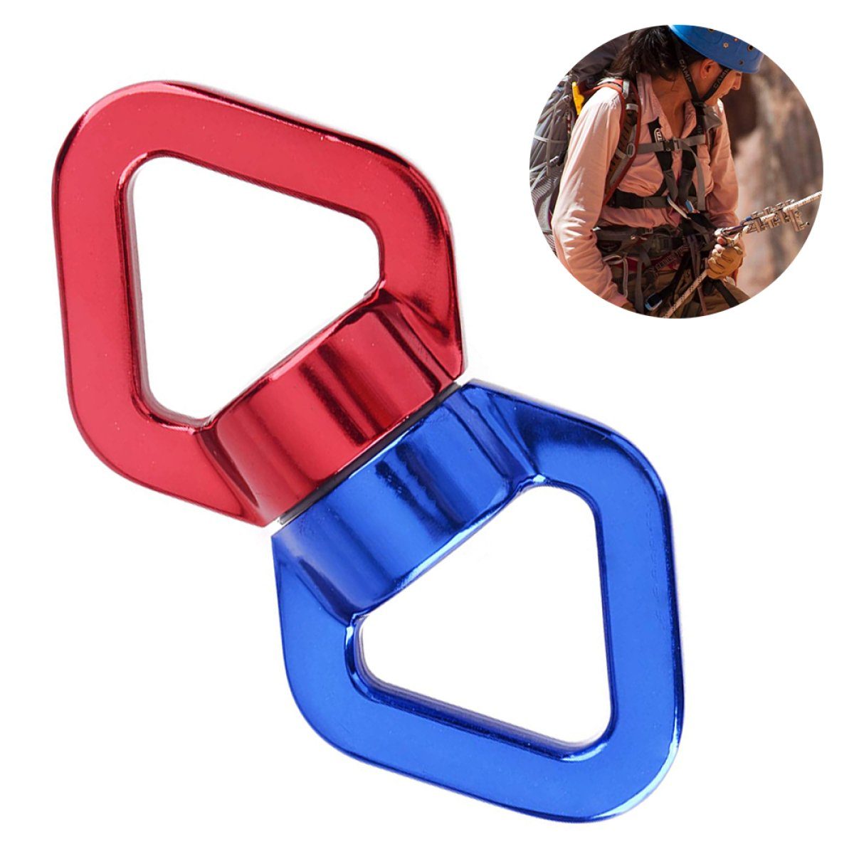 Rwoythk Klettergurt Swing Swivel, Rotator Swing Spinner Micro Swivel Device