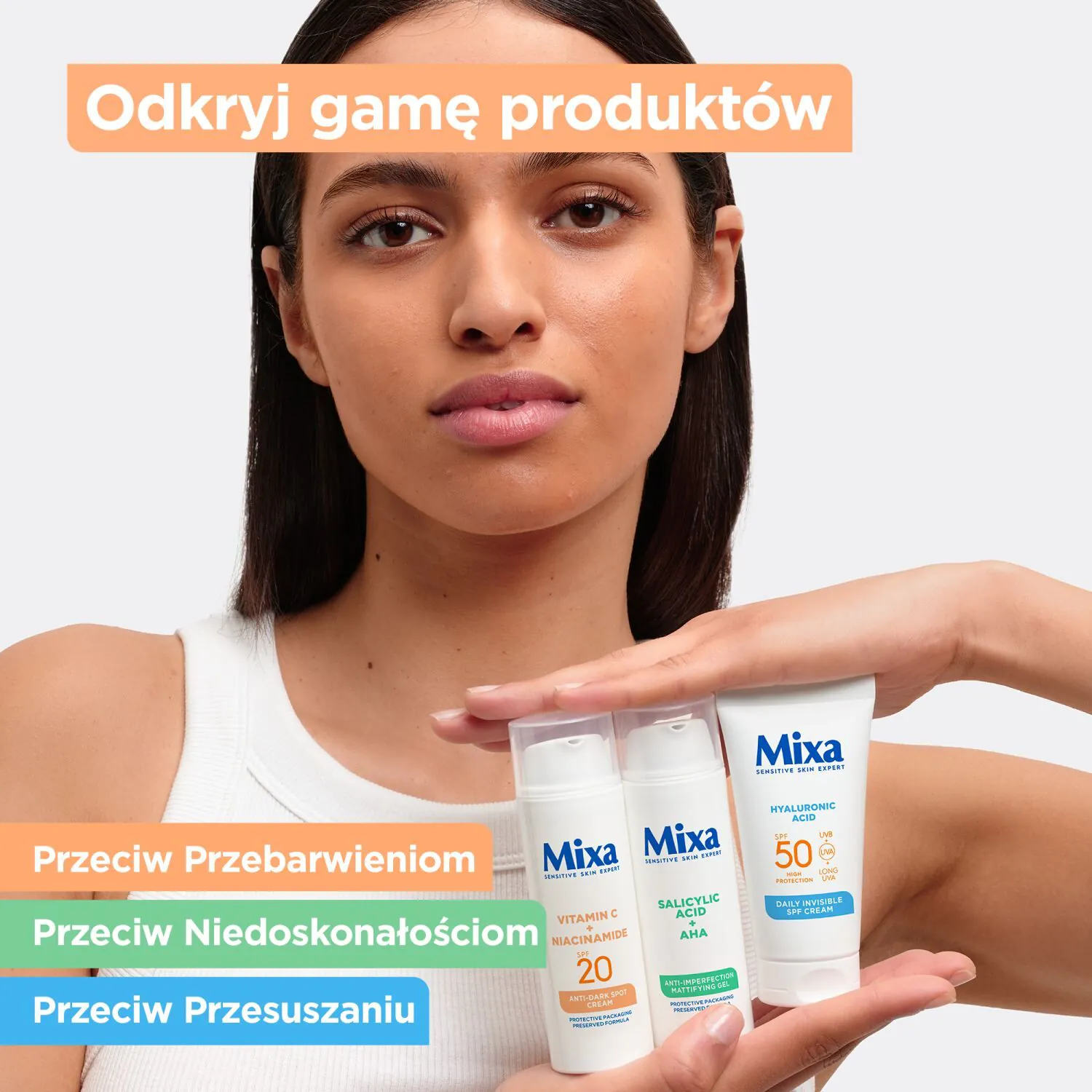 „Mixa“ veido kremas nuo pigmentacijos, vitaminas C ir niacinamidas