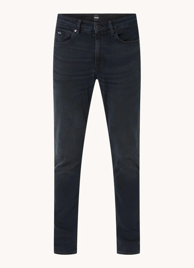 Blugi HUGO BOSS Delano slim fit cu efect decolorat