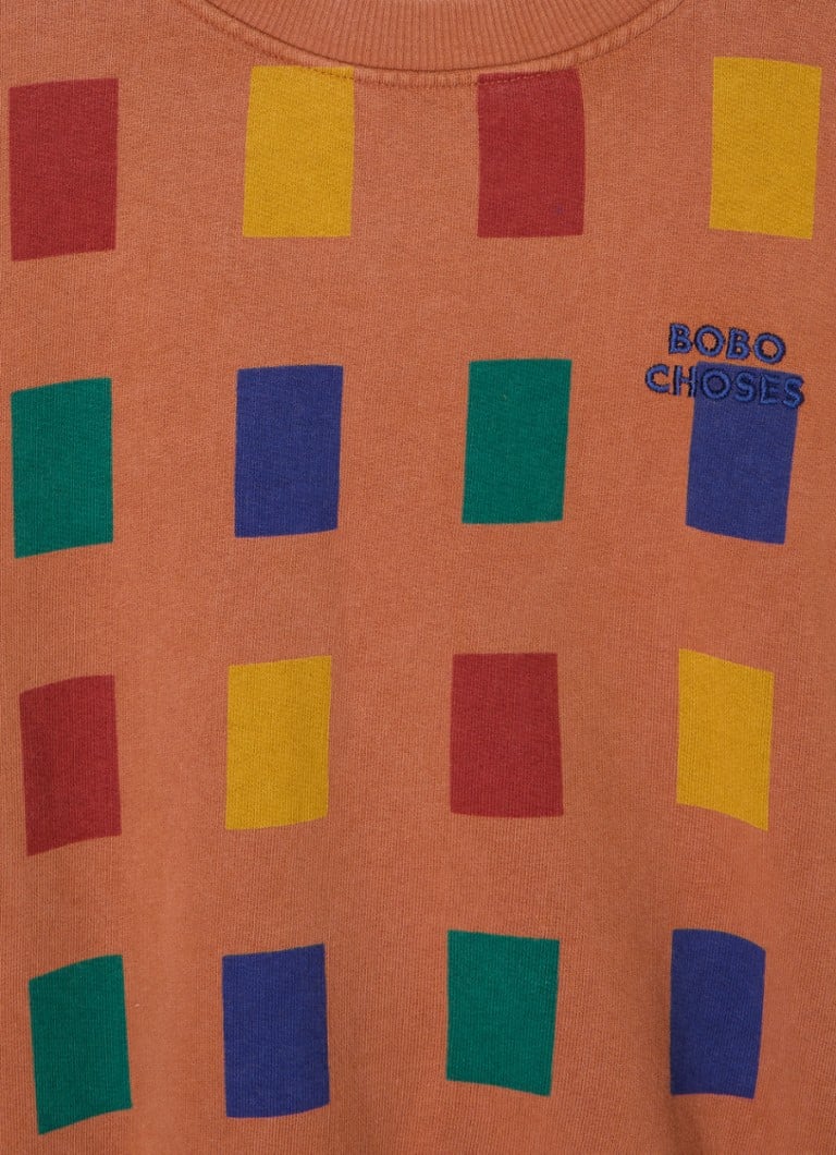 Pulover BOBO CHOOSE Color Game din bumbac organic tricotat fin