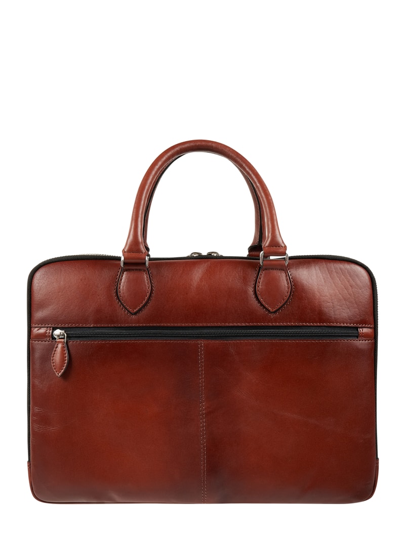 Laptoptasche aus Leder in cognac