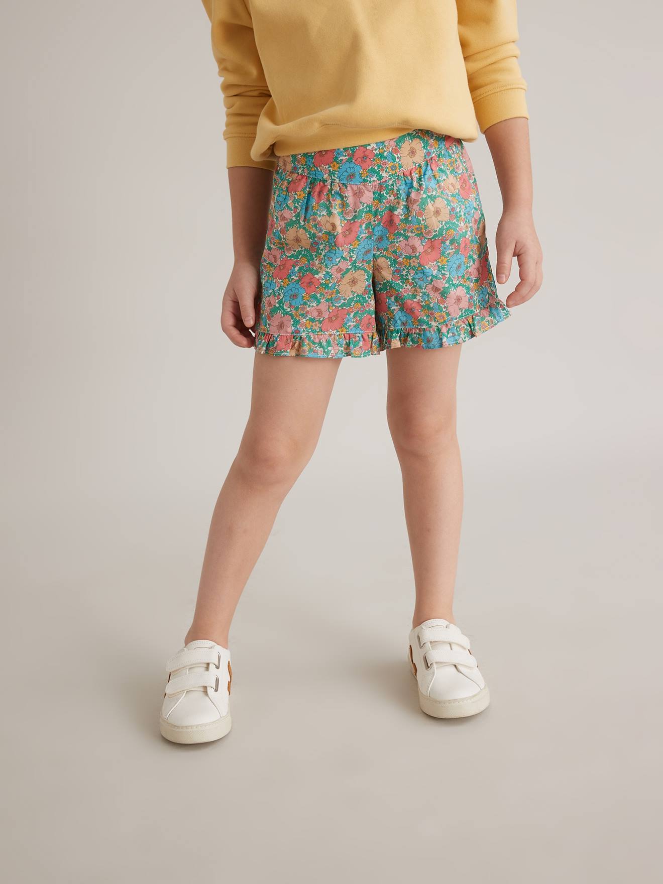 Short Fille en tissu Liberty Meadow Song CYRILLUS liberty meadow song (vert)
