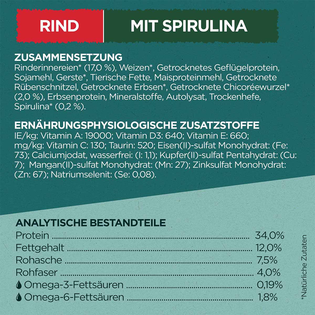 PURINA ONE Dual Nature kastrierte Katze Rind, Spirulina 650g