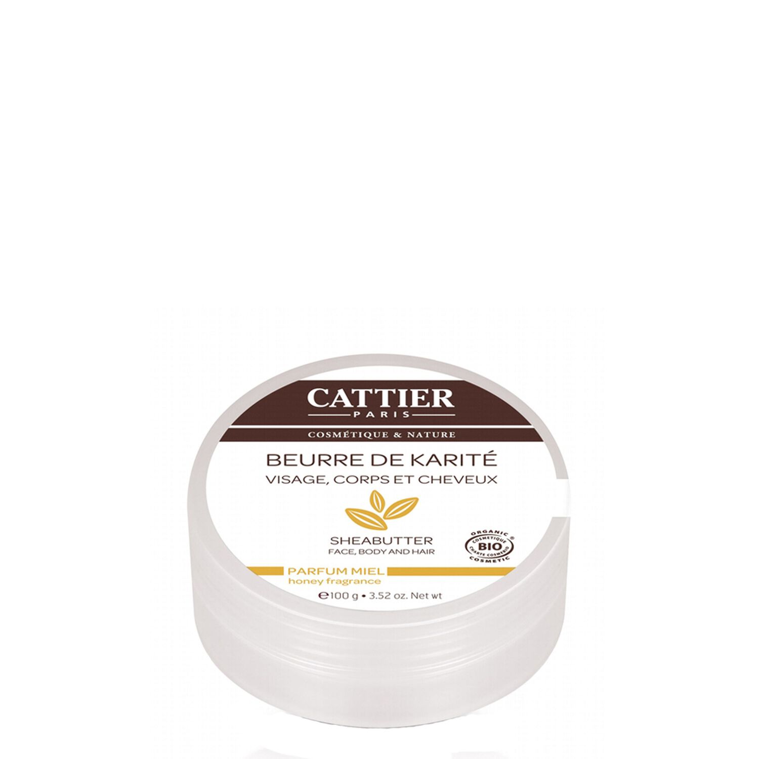 Cattier Beurre de Karité Parfum Miel Visage, Corps & Cheveux 100 g