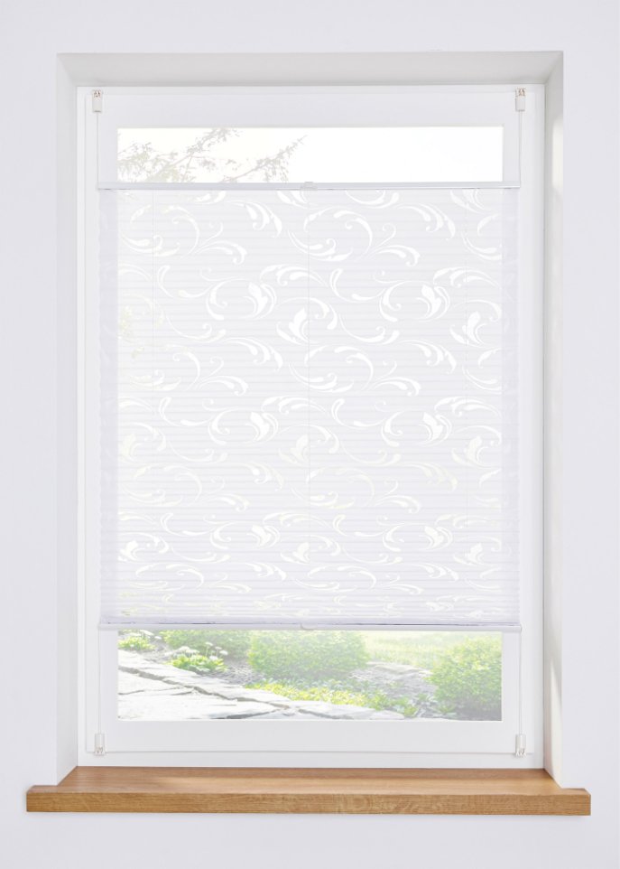 Ausbrenner Plissee mit grafischem Design