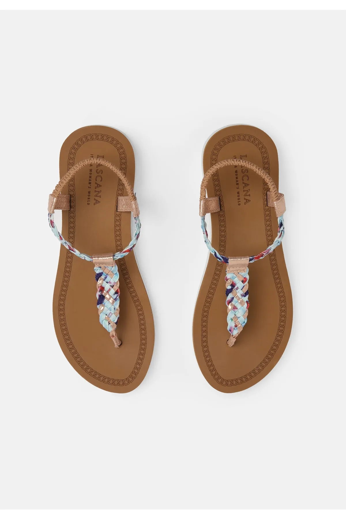 LASCANA  Sandalette - Goldfarben - Keilabsatz