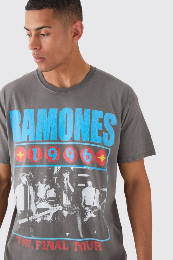 Oversize T-Shirt mit Ramones Print