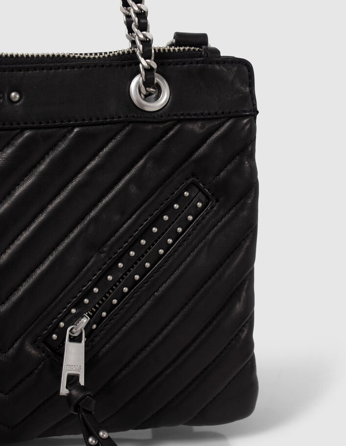 Sac pochette 1440 Reporter Rock noir cuir clouté Femme