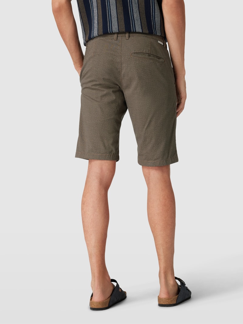 Slim Fit Bermudas mit französischen Eingrifftaschen in beige