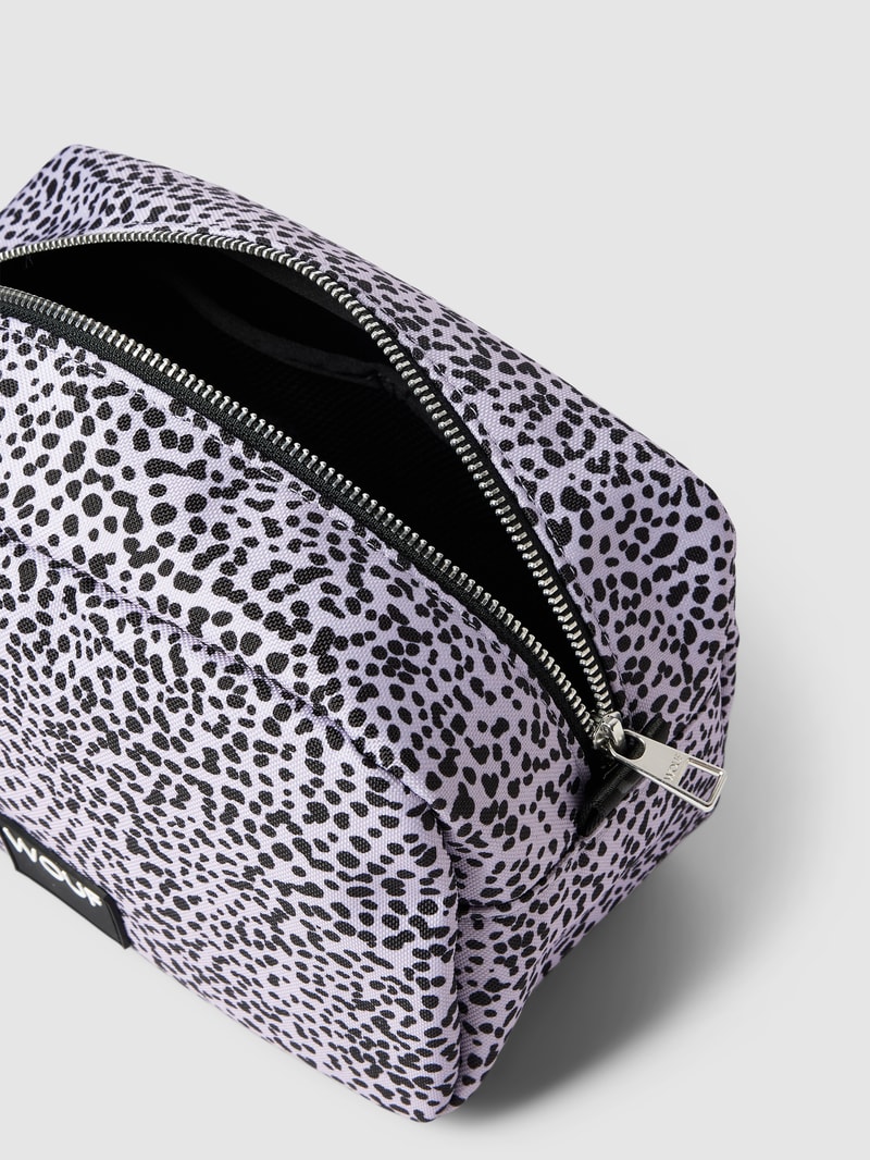 Kosmetiktasche mit Allover-Muster Modell 'Julia' in lila