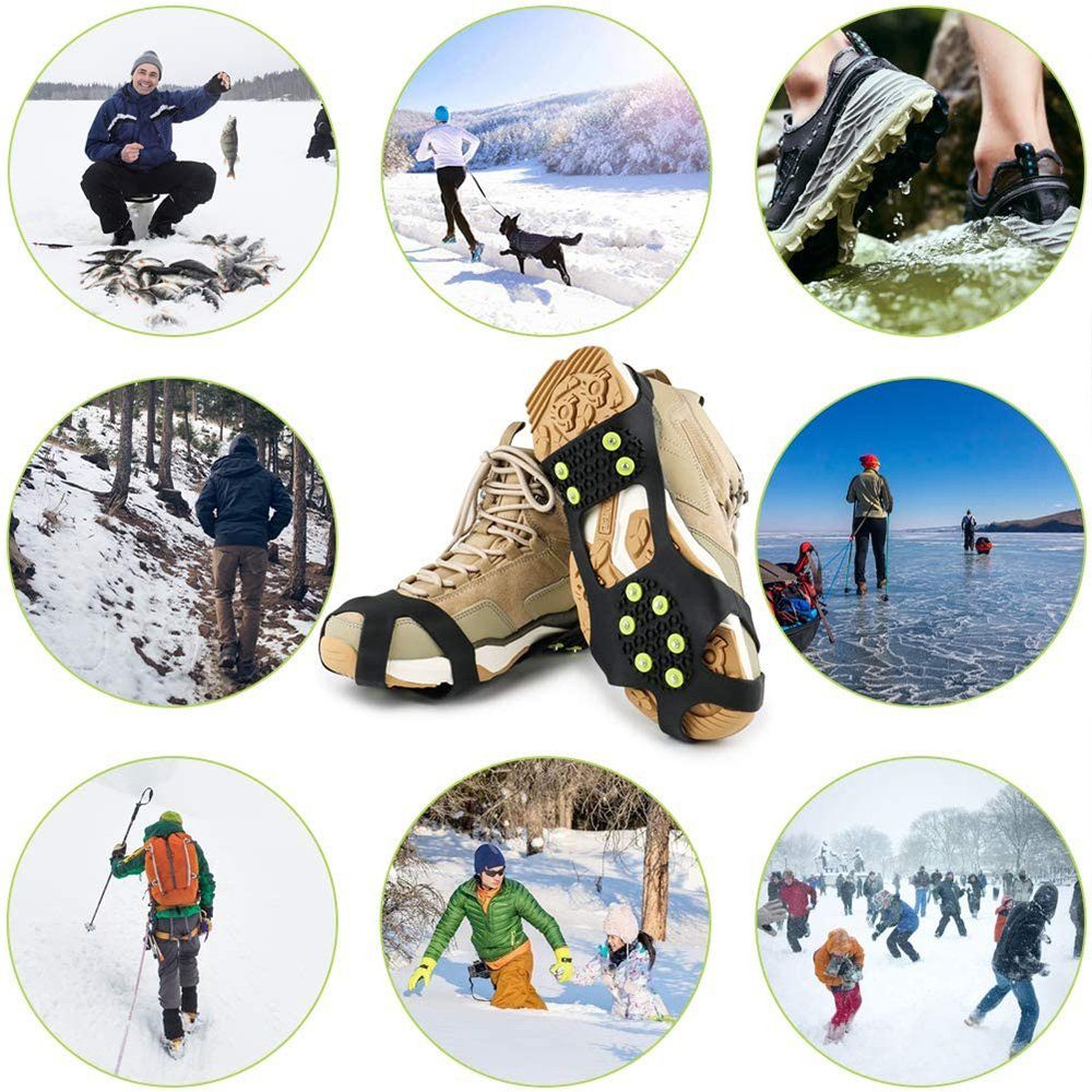 Jormftte Anti Slip Steigeisen Slip-on für Outdoor Kletterschuh