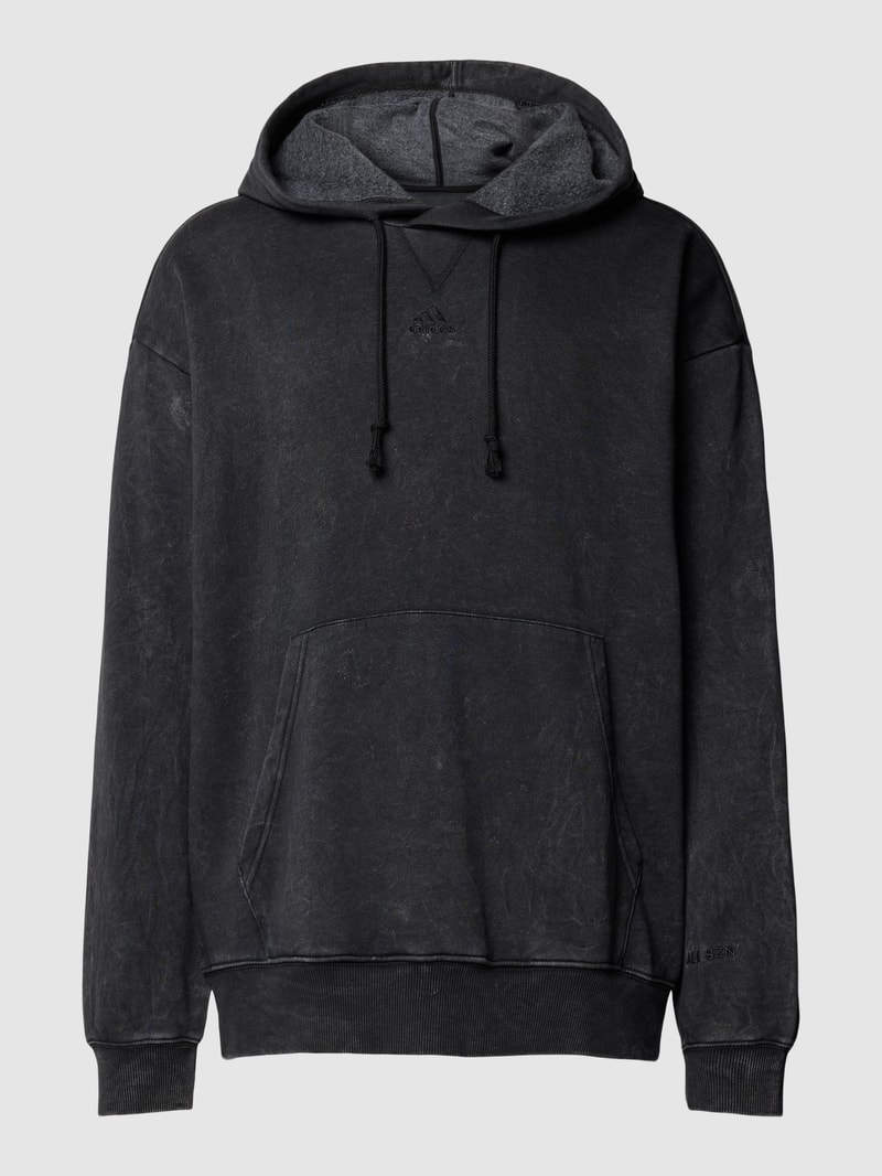 Hoodie mit überschnittenen Schultern in schwarz