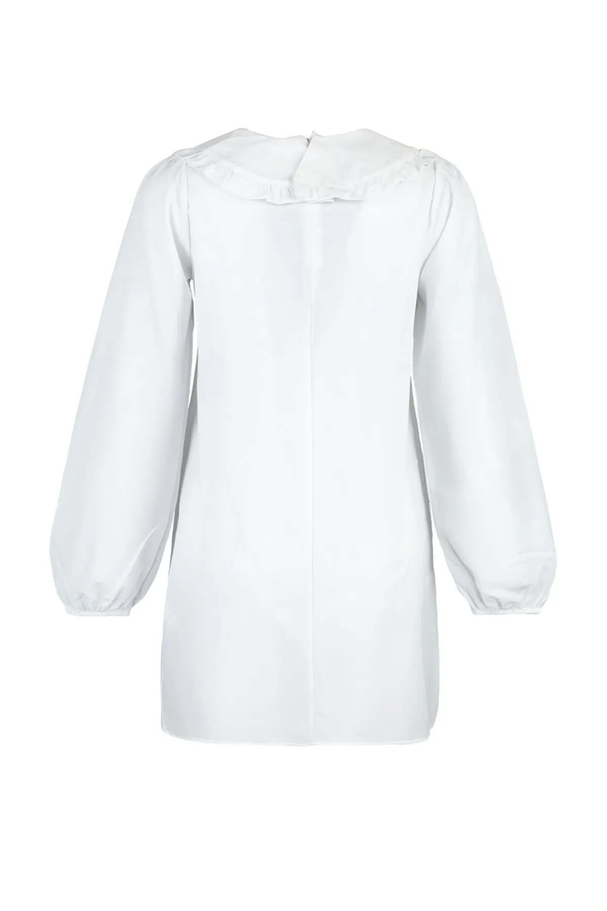 Trendyol Modest  Weiße gewebte Tunika mit Babykragen TCTSS21TN0089