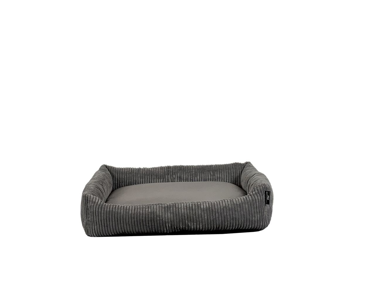 Rohrschneider Tierbett Cordstoff breit grau