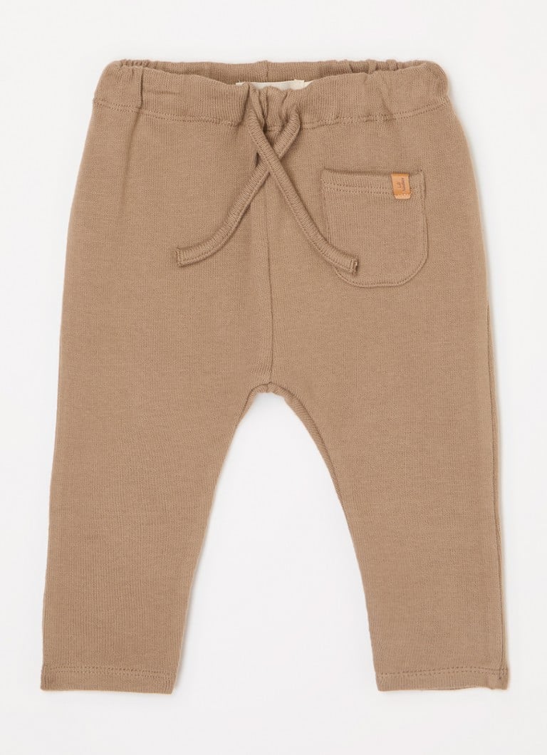 Pantaloni pentru bebeluși Lil' Atelier NBMThoro, mulați, confecționați din bumbac organic.