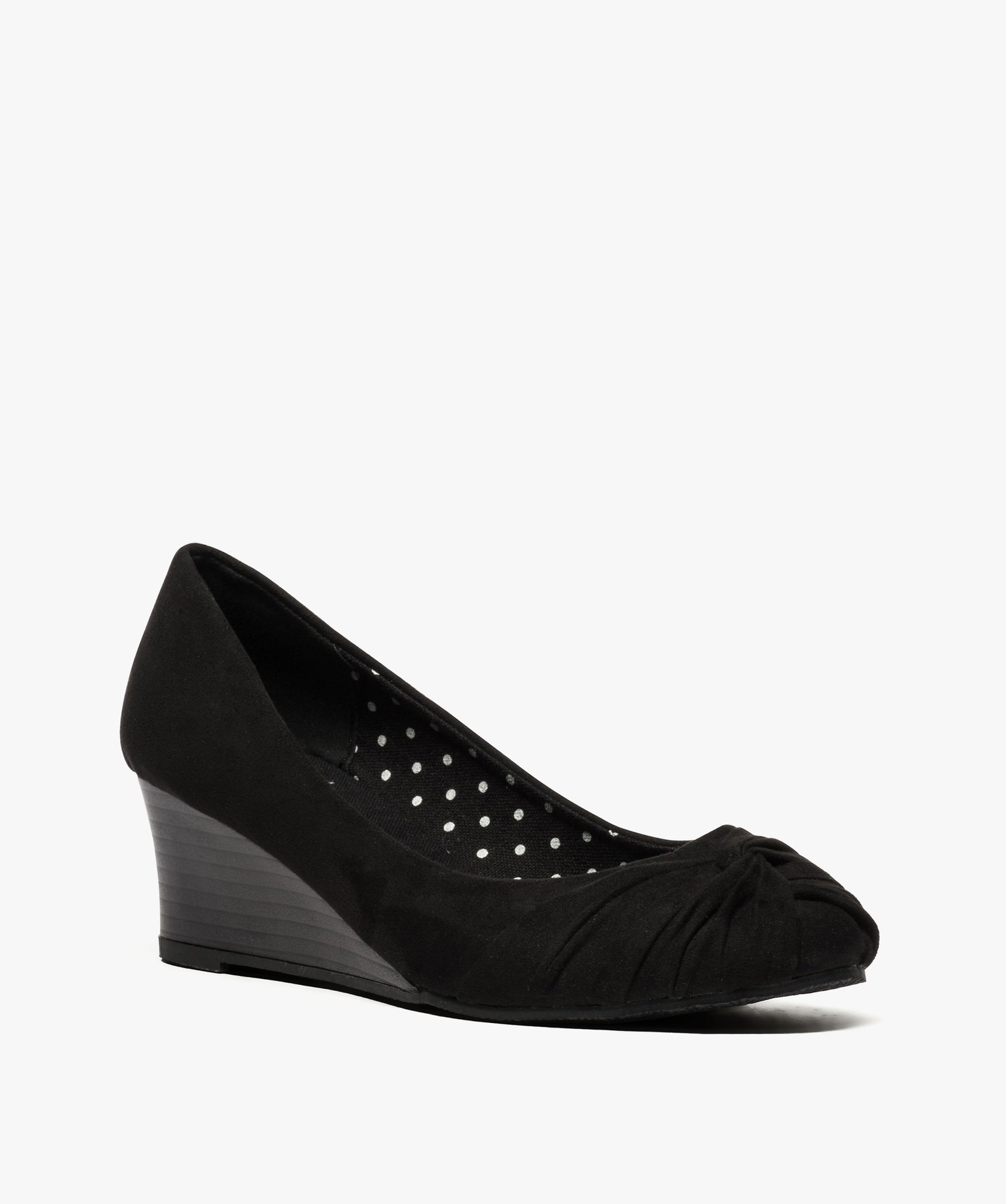 Ballerines à talon compensé noir | GEMO