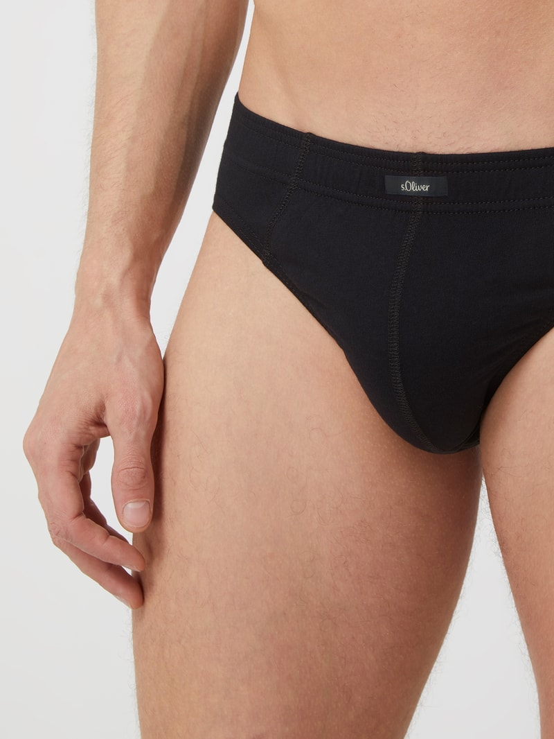 Slip aus Baumwolle im 7er-Pack in schwarz