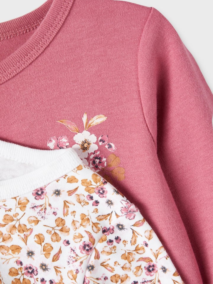 name it Baby Mädchen 2er Pack Strampler mit Füßen in Rosa günstig kaufen