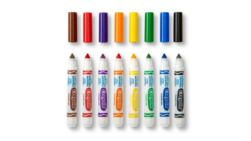 Crayola - 8 Ultra Clean aus- und abwaschbare Filzstifte