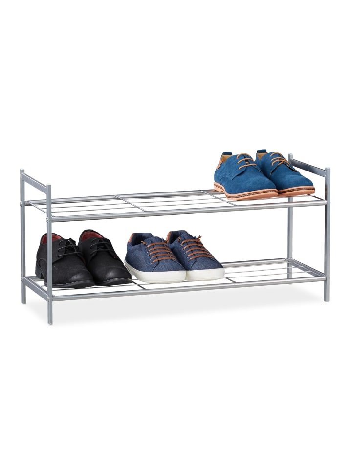 relaxdays Schuhregal in Silber günstig kaufen onesize