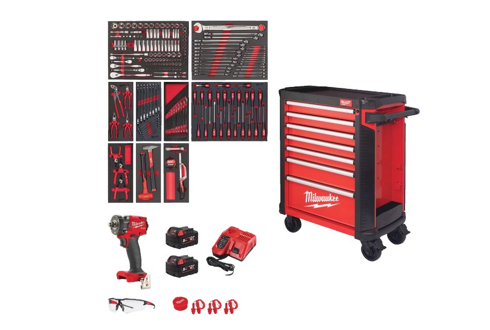 Milwaukee 4932493817 TOOLGUARD™ fylld verktygsvagn (246 delar)
