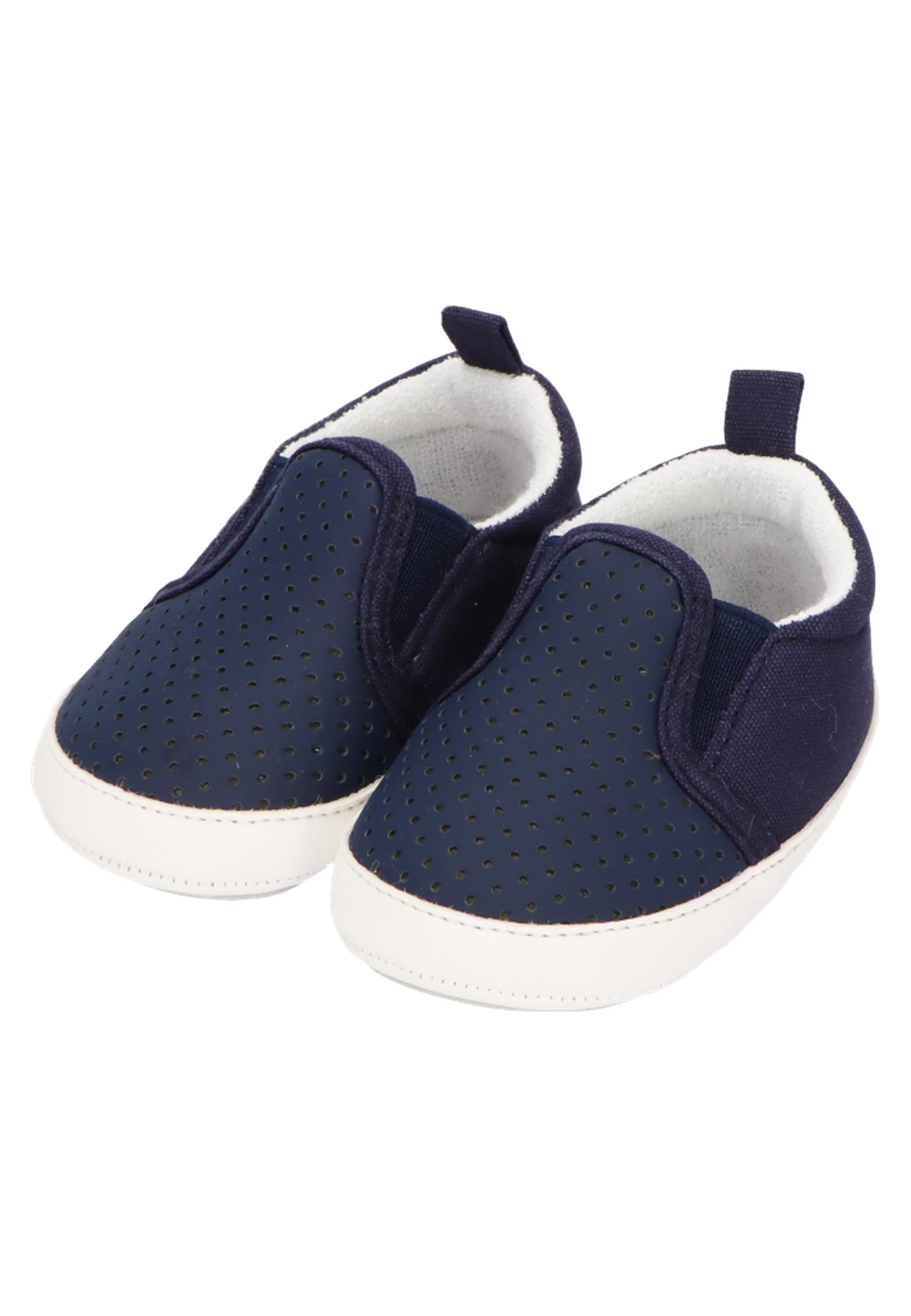 Babyschuh aus Kunstleder und Canvas im Farbmix