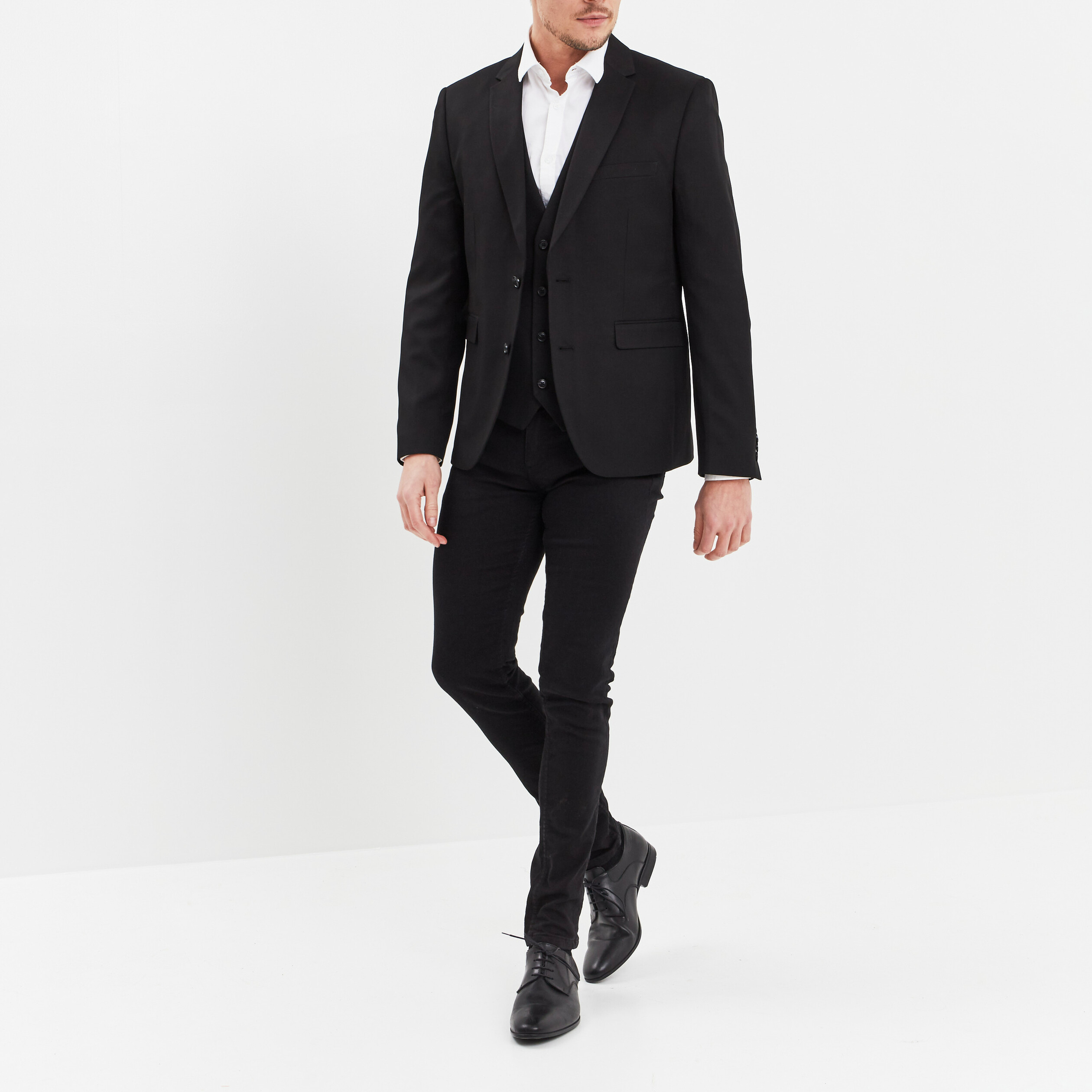 Veste de costume droite noir homme | La Halle