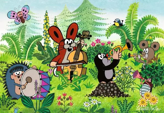 Kinderpuzzle ab 3 Jahren - Gartenparty mit Freunden - 12 Teile