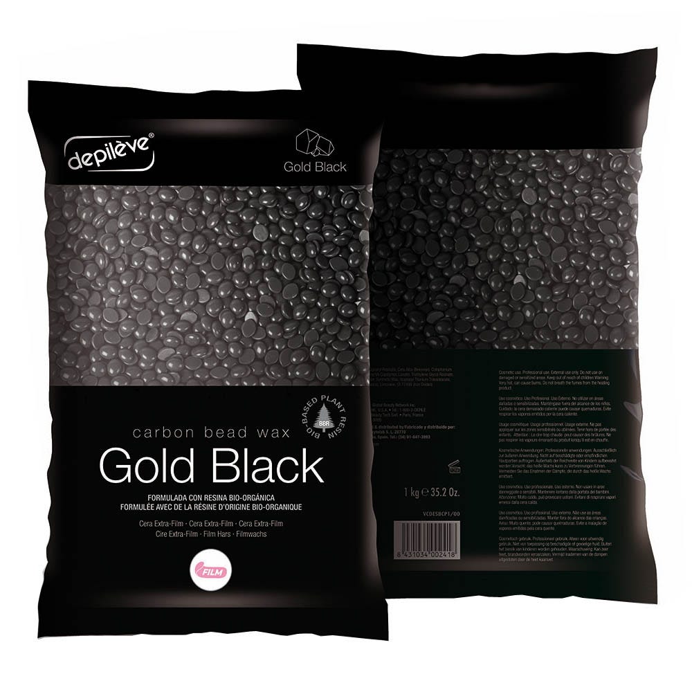 depileve Gold Black Carbon Extra Film Wax