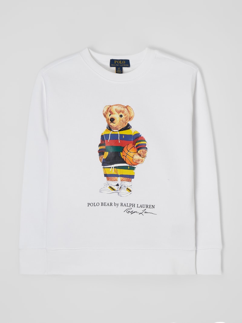 Sweatshirt mit 'Polo Bear'-Print in weiß