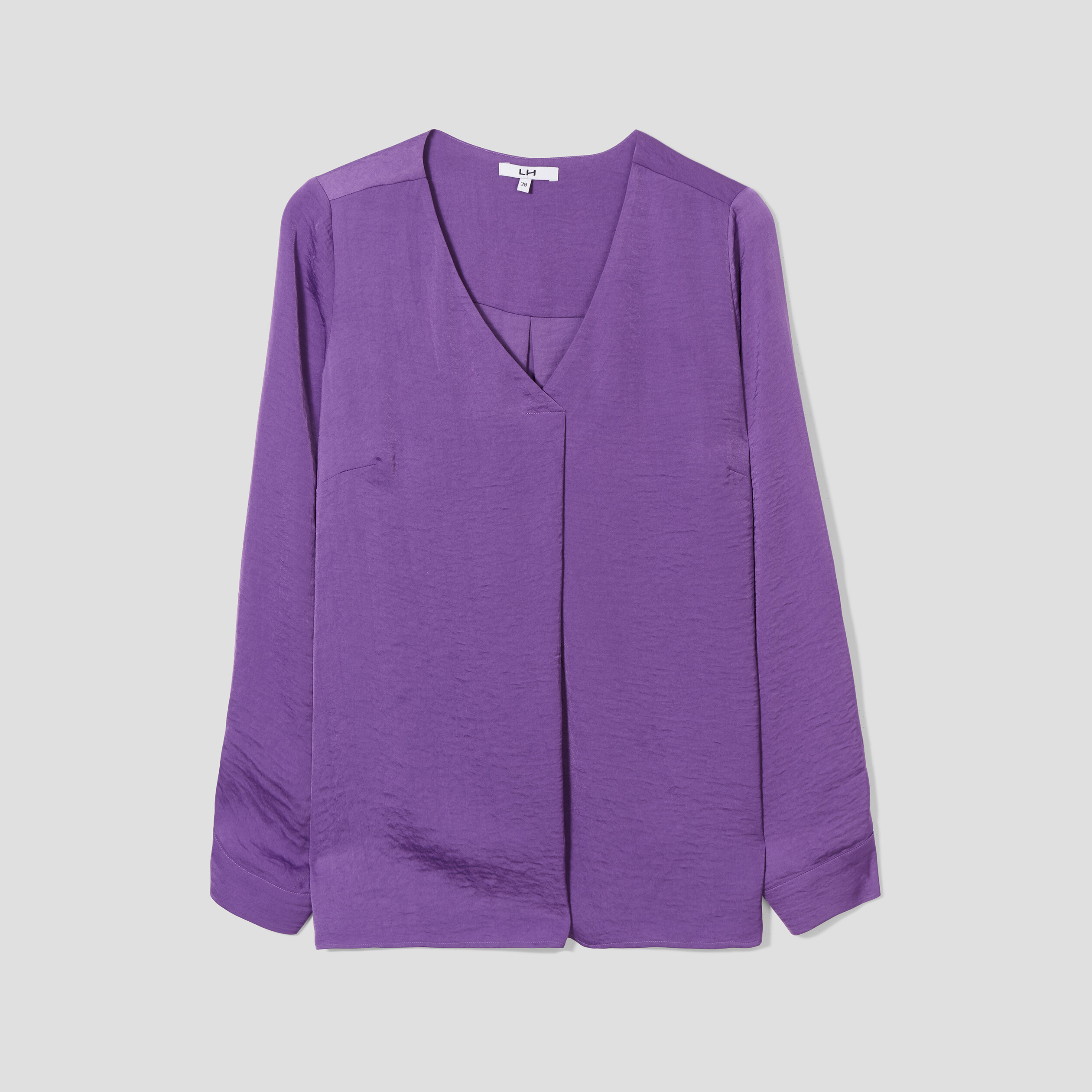 Blouse à revers manches 3 4 violet femme | La Halle