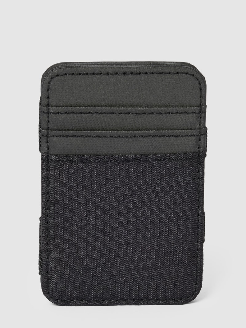 Kartenetui mit Label-Print in schwarz