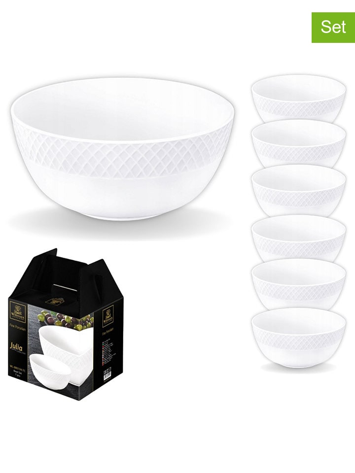 Wilmax 7tlg. Set: Schalen in Weiß günstig kaufen onesize