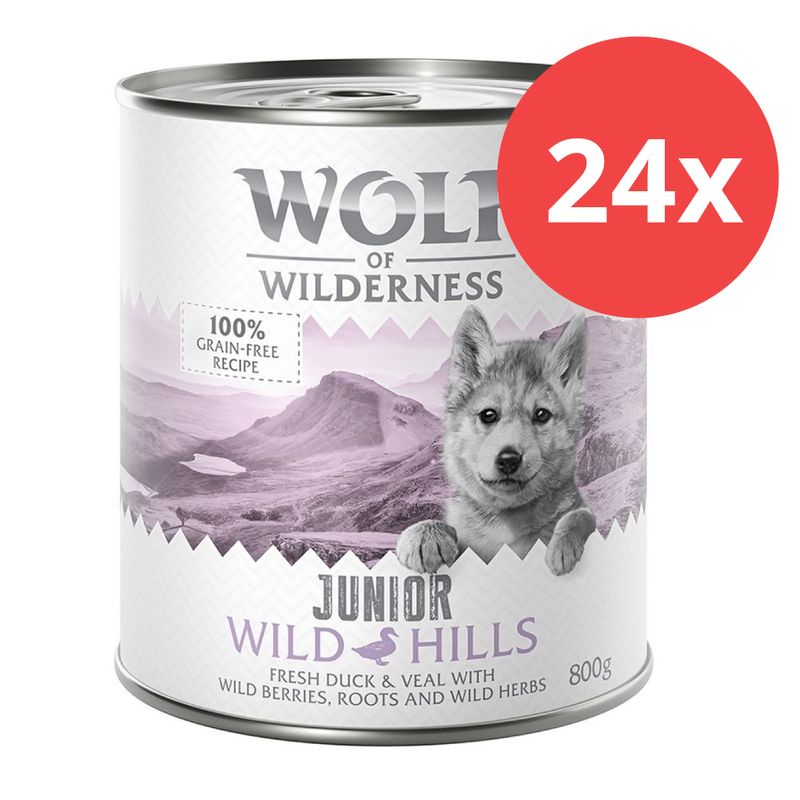 Sparpaket Little Wolf of Wilderness Junior 24 x 800 g - Duo-Protein