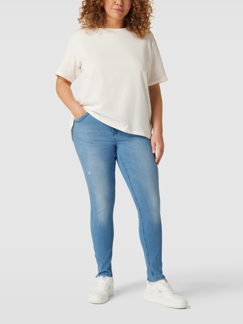 Skinny Fit Jeans im 5-Pocket-Design Modell 'KARLA' in jeans