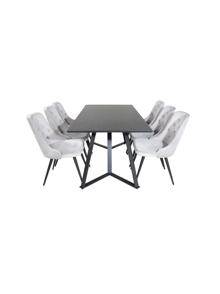 ebuy24 Essgruppe Marina 33 (7-teilig) Hellgrau 90 x 180 cm günstig kaufen onesize