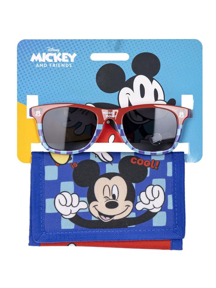 Disney Mickey Mouse 2 tlg. Set: Sonnenbrille mit Portemonnaie in Mehrfarbig günstig kaufen onesize