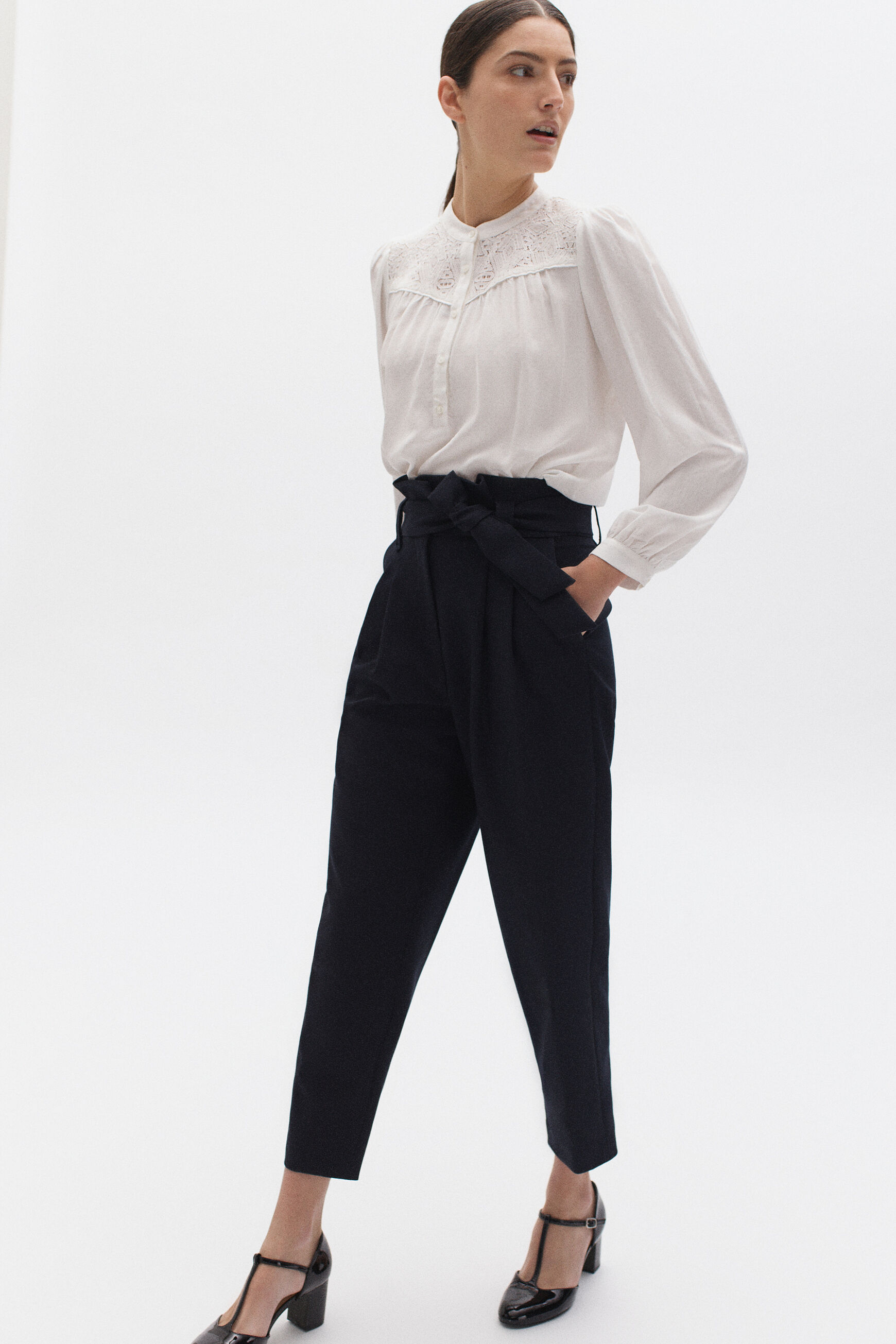 pantalon billy bleu marine femme