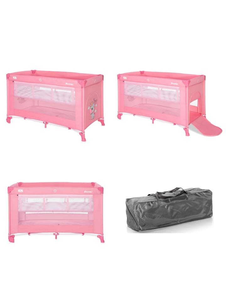 Lorelli Reisebett Noemi 2 Ebenen in rosa günstig kaufen 60x120 cm